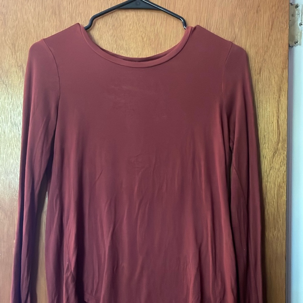maroon long sleeve